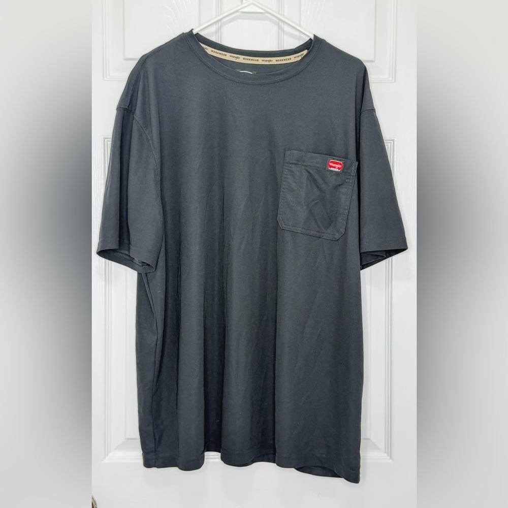Wrangler Charcoal Short Sleeve Tee with Pocket - 2 XL